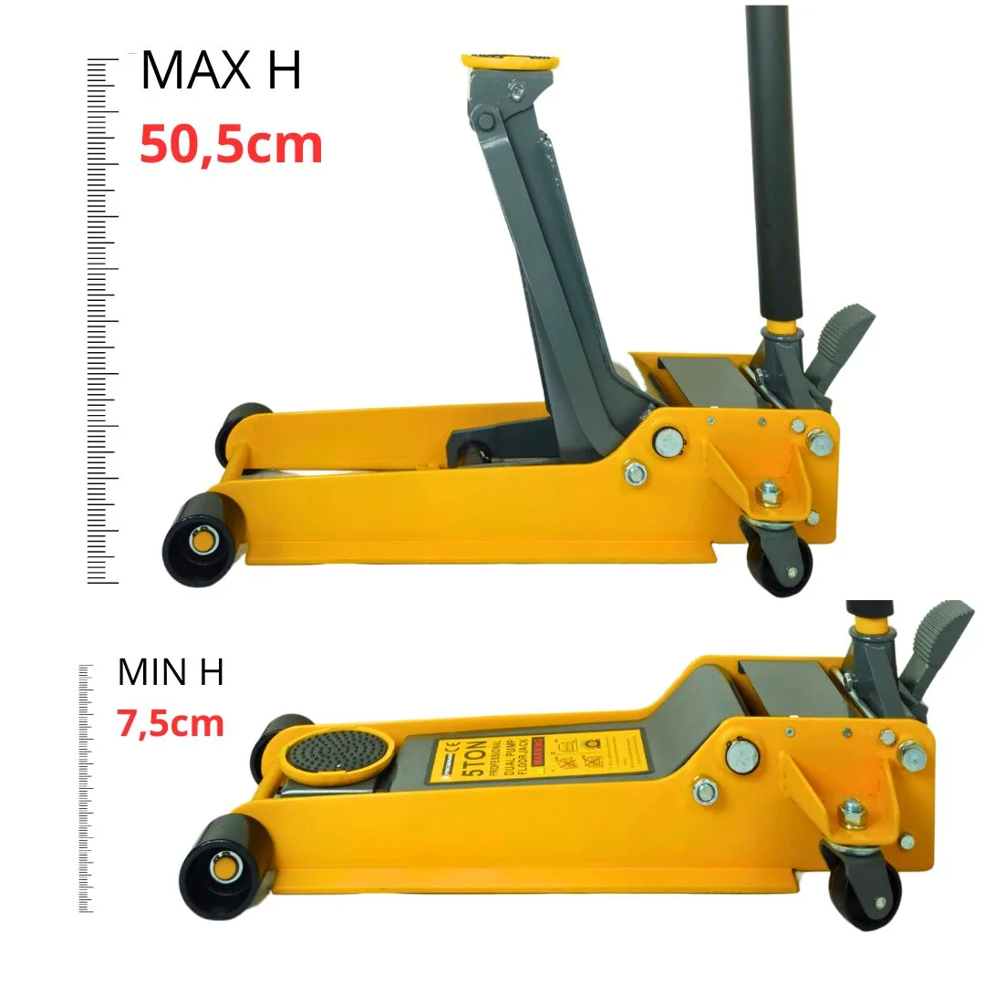 Podnośnik Samochodowy Hydrauliczny Żaba 5T Zółty Niskoprofilowy - Widmann | zdjęcie 2 z 7 | 47429 | Motofarma.pl