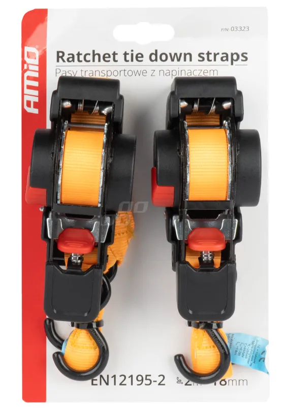 Pas transportowy z automatycznym zwijaczem 200kg 18mm 2m