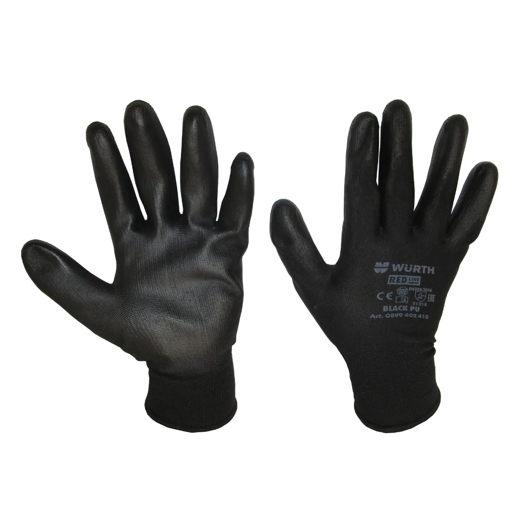 Rękawice ochronne RED LINE Czarne rozm. 9 - Würth | zdjęcie 3 z 3 | 47024 | Motofarma.pl