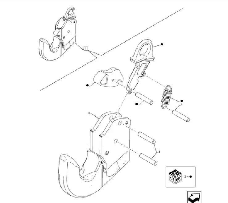 CASE Zestaw naprawczy haka kat.2 DVS Farmall - CNH | zdjęcie 3 z 7 | 7623 | Motofarma.pl