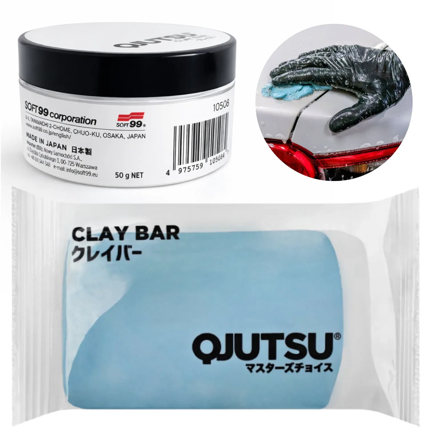 SOFT99 QJUTSU CLAY BAR GLINKA DO CZYSZCZENIA LAKIERU