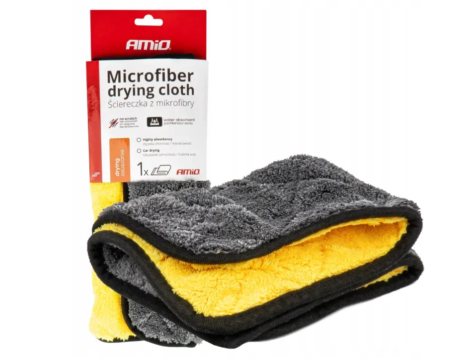 Mikrofibra ręcznik do osuszania samochodu 40x30 cm 800g AMIO-03980
