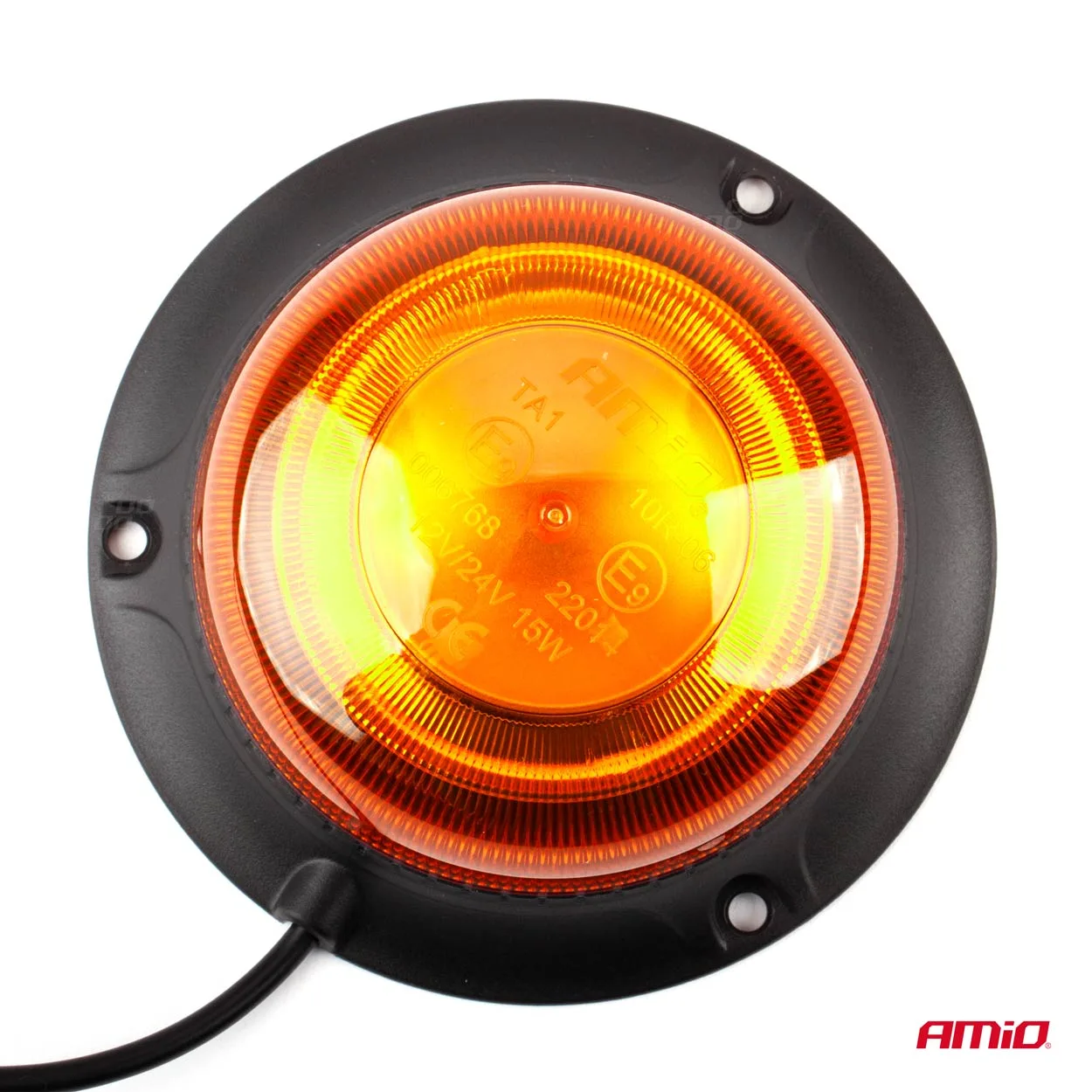 Lampa ostrzegawcza mini kogut 18 LED magnes niska R65 R10 12-24V W21m AMIO- | zdjęcie 4 z 13 | A02925 | Motofarma.pl