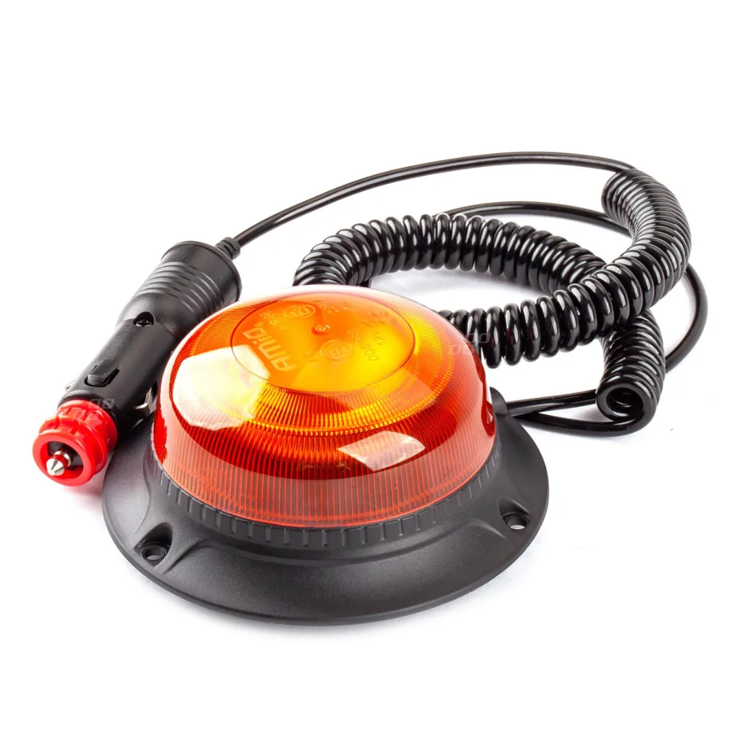 Lampa ostrzegawcza mini kogut 18 LED magnes niska R65 R10 12-24V W21m AMIO- | zdjęcie 12 z 13 | A02925 | Motofarma.pl