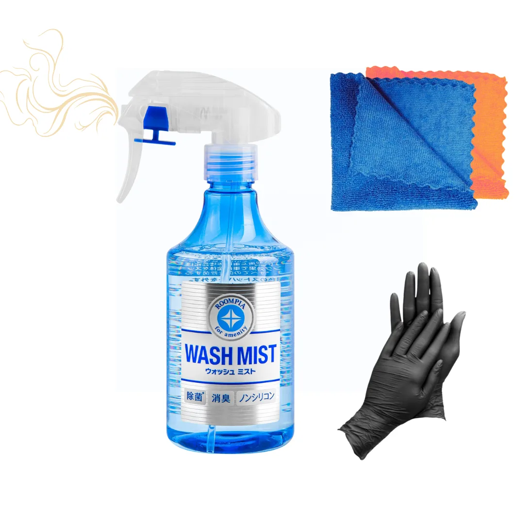 Soft99 wash mist do wnętrza + 2x mikrofibra+rękawiczki nitrylowe