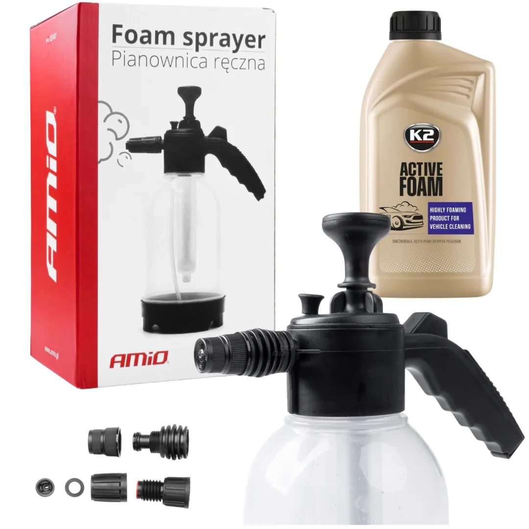 Pianownica Ręczna Ciśnieniowa 2l + Piana Aktywna Do Mycia Samochodu K2 1L - Amio | zdjęcie 13 z 13 | A03147_47167 | Motofarma.pl