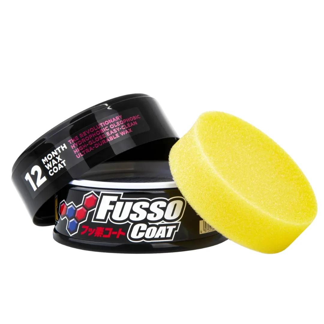 Wosk SOFT99 New Fusso Coat 12 Months Wax DARK 200g mikrofibra 800g zestaw