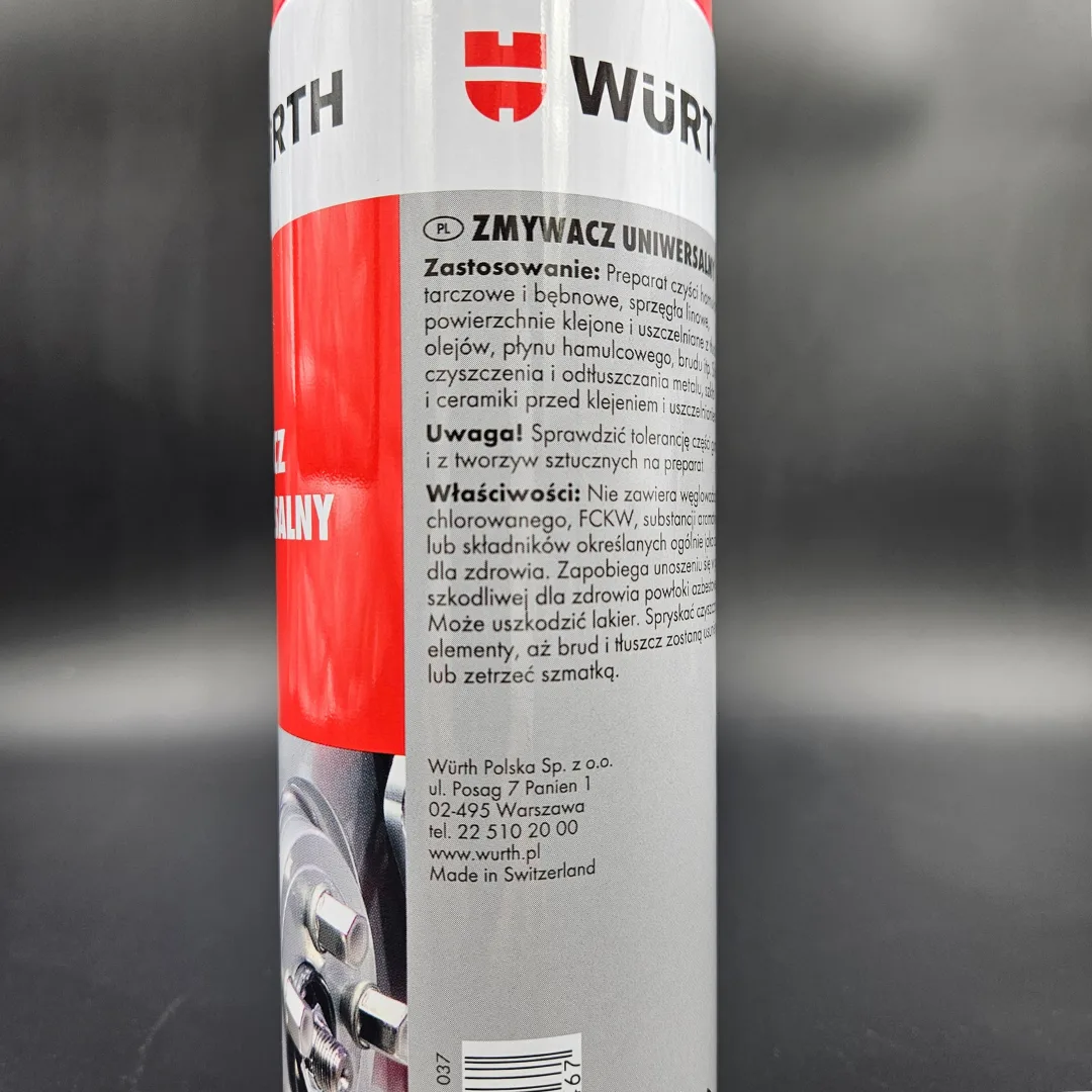 Zmywacz uniwersalny spray 500ml WURTH - Würth | zdjęcie 4 z 4 | 46665 | Motofarma.pl