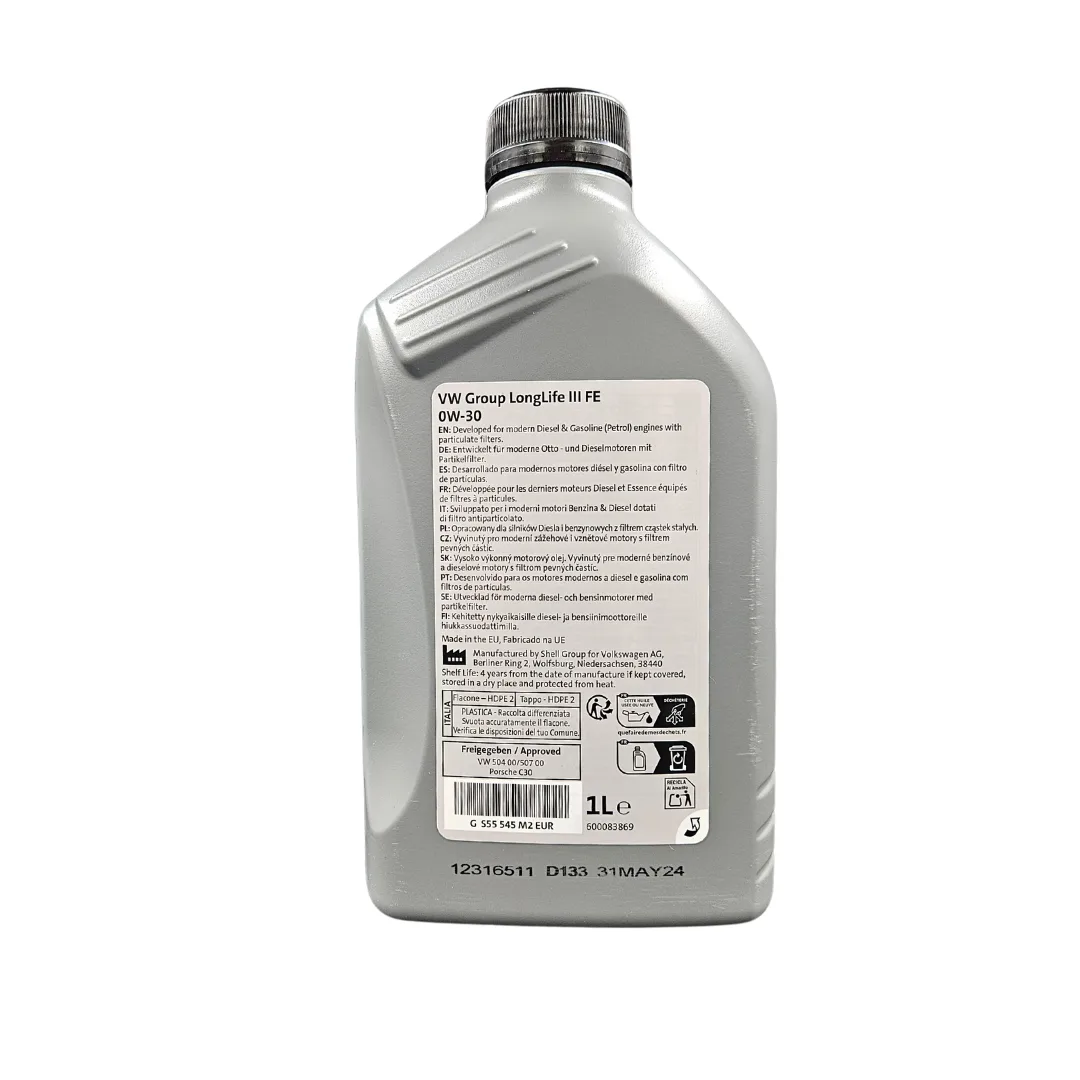 OLEJ OE VAG OLEJ VAG 0W30 1L LLIII FE 504.00 507.00 / LOGO GRUPOWE