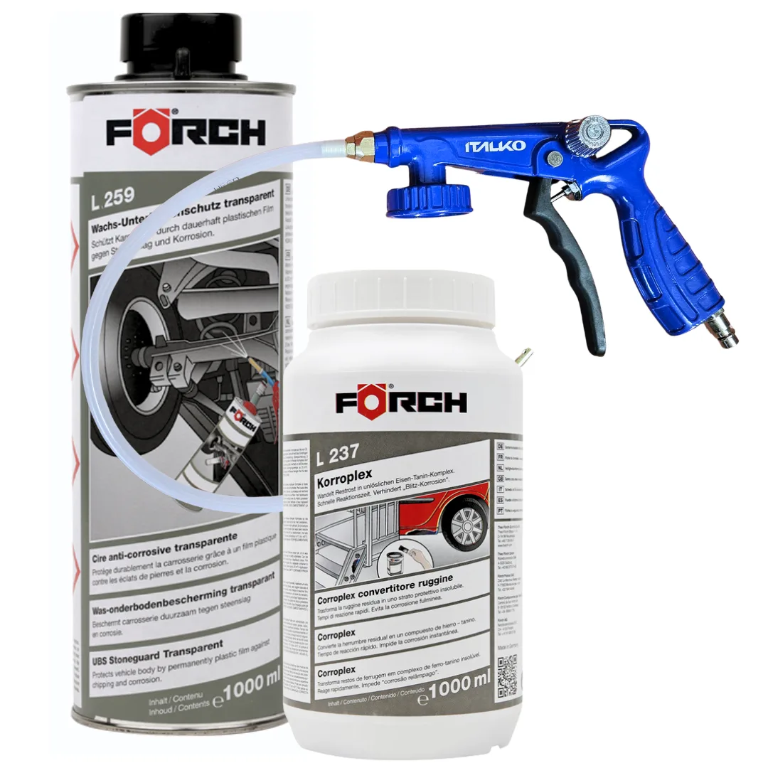 Kompletny Zestaw do Antykorozji i Konserwacji Podwozia FORCH L237 L259 | zdjęcie 1 z 4 | 9711_Zestaw | Motofarma.pl
