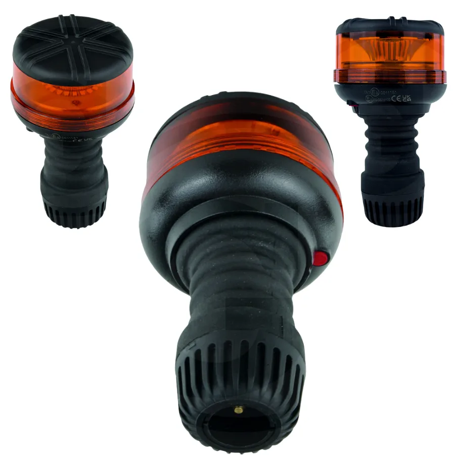 Lampa ostrzegawcza LED 12/24V AGTECH elastyczny trzpień pomarańczowa