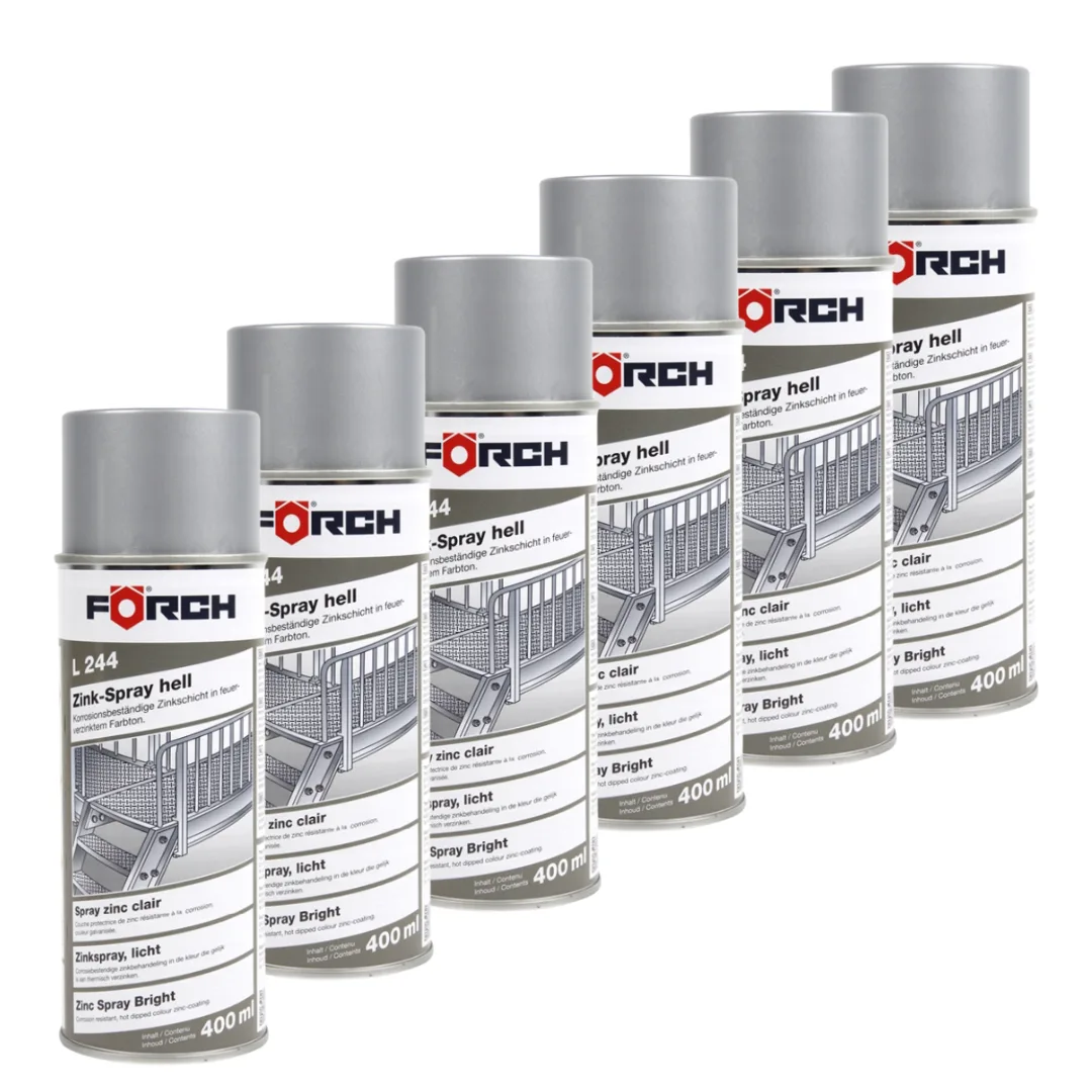 6x cynk spray jasny FÖRCH L296