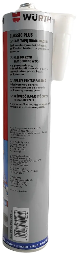 Klej do Szyb Samochodowych Classic Wurth 310 ml