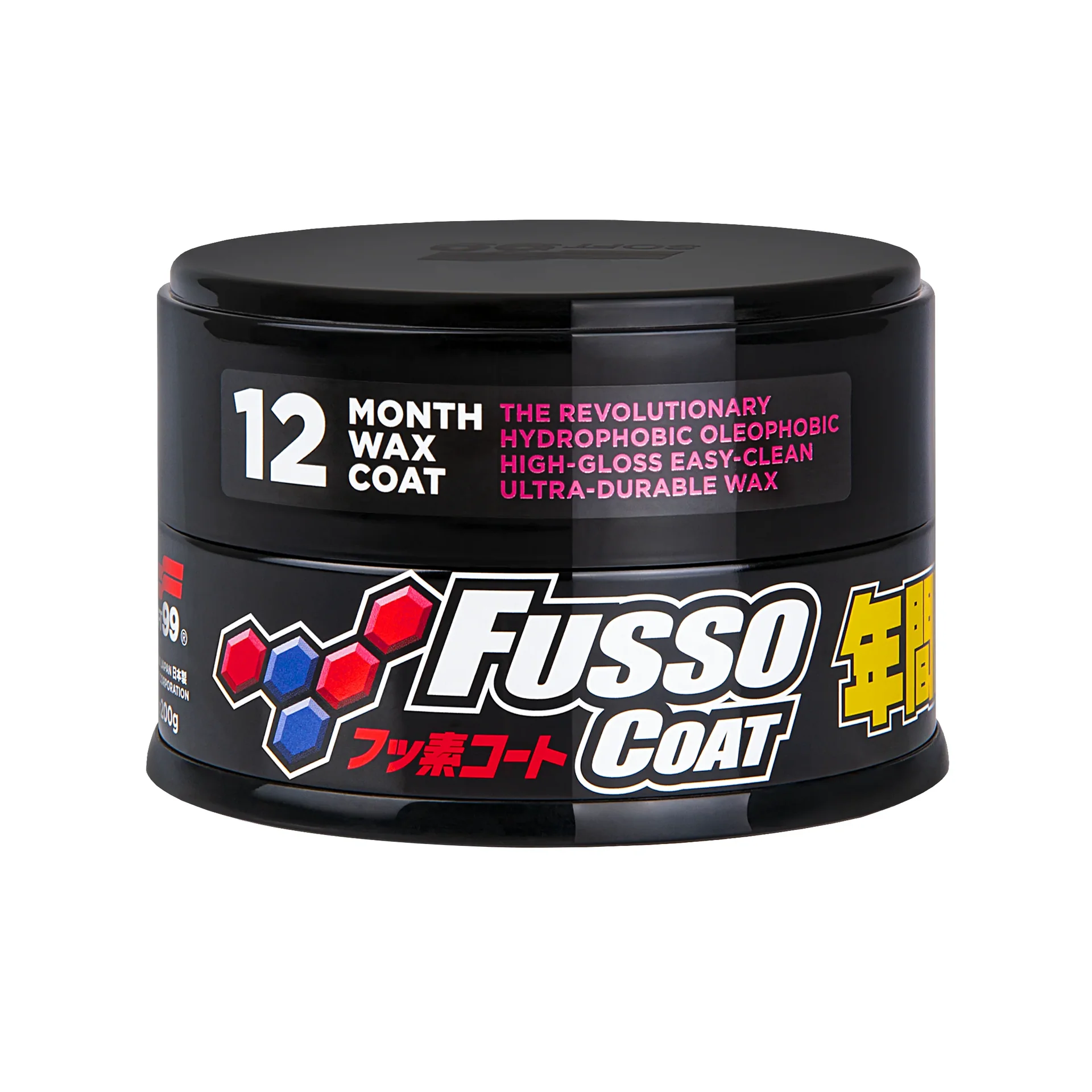 SOFT99 New Fusso Coat 12 Months Wax Dark 200g quick detailer mikrofibra zestaw