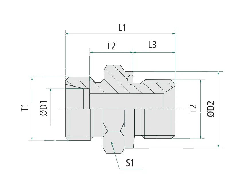 Złącze hydrauliczne złączka M18-M18 z oringiem - Granit | zdjęcie 4 z 4 | 3284 | Motofarma.pl