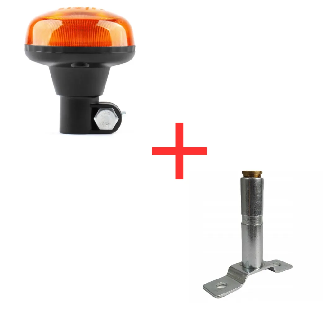 Lampa ostrzegawcza mini kogut z homologacją 12-24V  z uchwytem