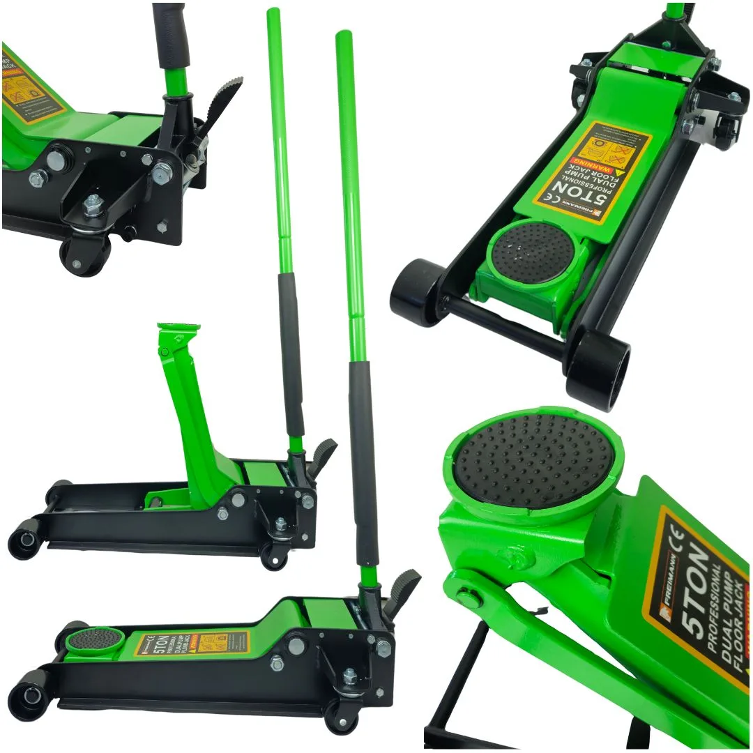 PODNOŚNIK HYDRAULICZNY SAMOCHODOWY ŻABA 5T ZIELONY NISKOPROFILOWY - Widmann | zdjęcie 1 z 8 | 47584 | Motofarma.pl