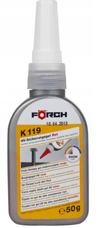 Forch K119 Klej do Gwintów Czerwony 50g | 46667 | Motofarma.pl