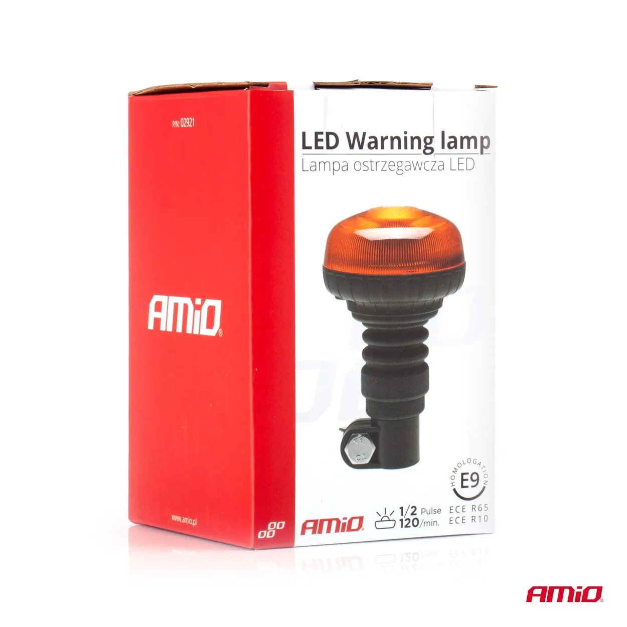 Lampa ostrzegawcza mini kogut 18 LED flex R65 R10 12-24V W21pl AMIO-02921 | zdjęcie 5 z 10 | A02921 | Motofarma.pl