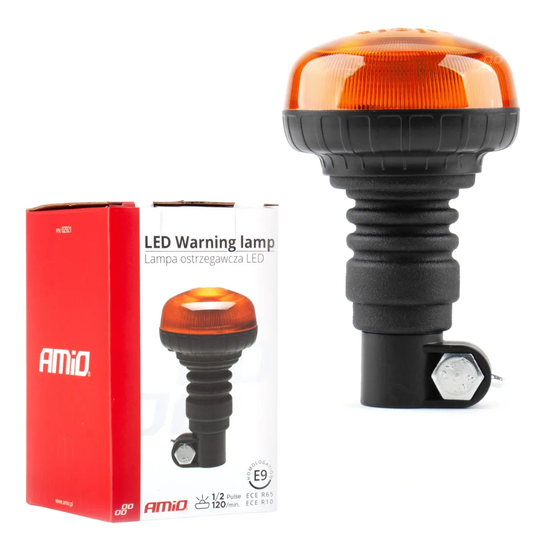 Lampa ostrzegawcza mini kogut 18 LED flex R65 R10 12-24V W21pl AMIO-02921 | zdjęcie 8 z 10 | A02921 | Motofarma.pl