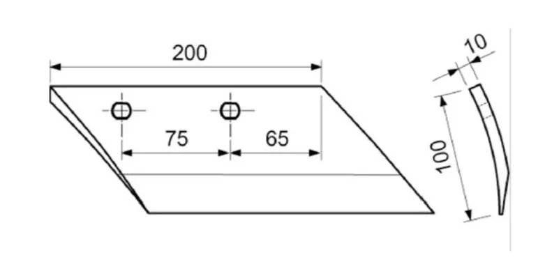 Lemiesz lewy przedpłużka V1/V2/V3 POTTINGER - Pöttinger | zdjęcie 4 z 4 | 4757 | Motofarma.pl
