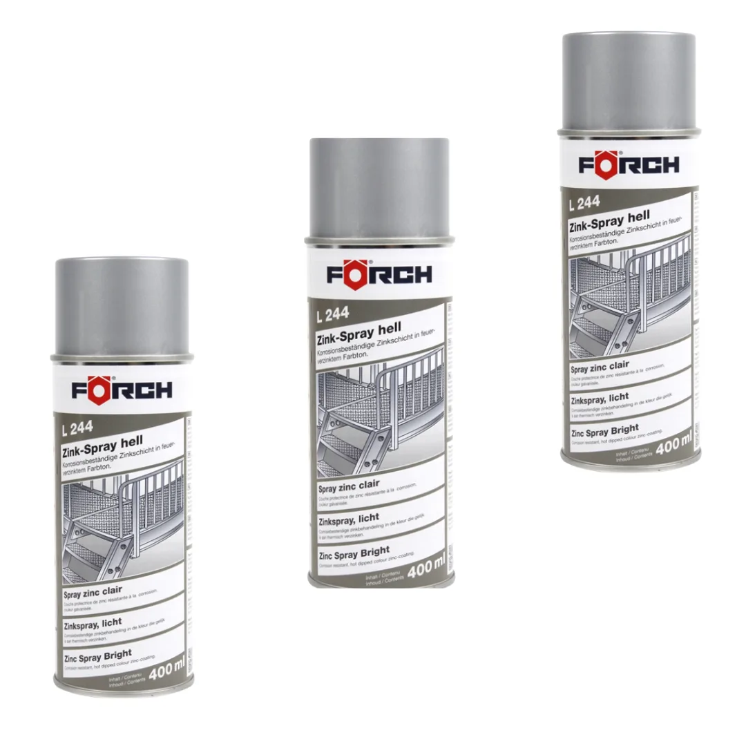 3x cynk spray jasny FÖRCH L244