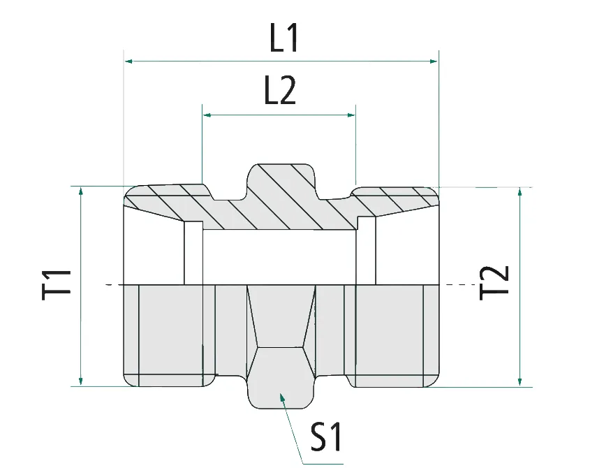 Złącze hydrauliczne złączka BB M22-M22