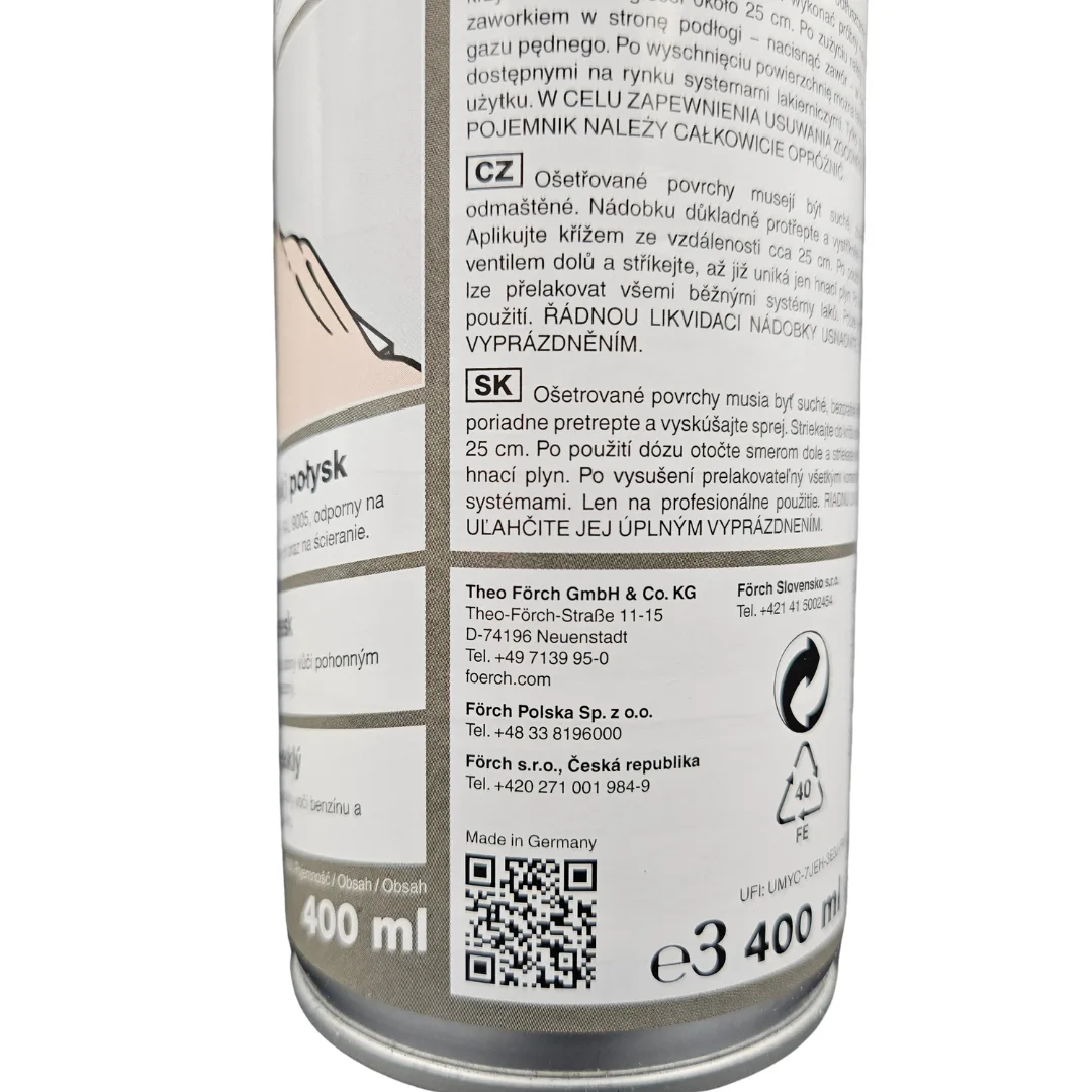 Lakier Forch L215 Czarny Wysoki Połysk 400ml