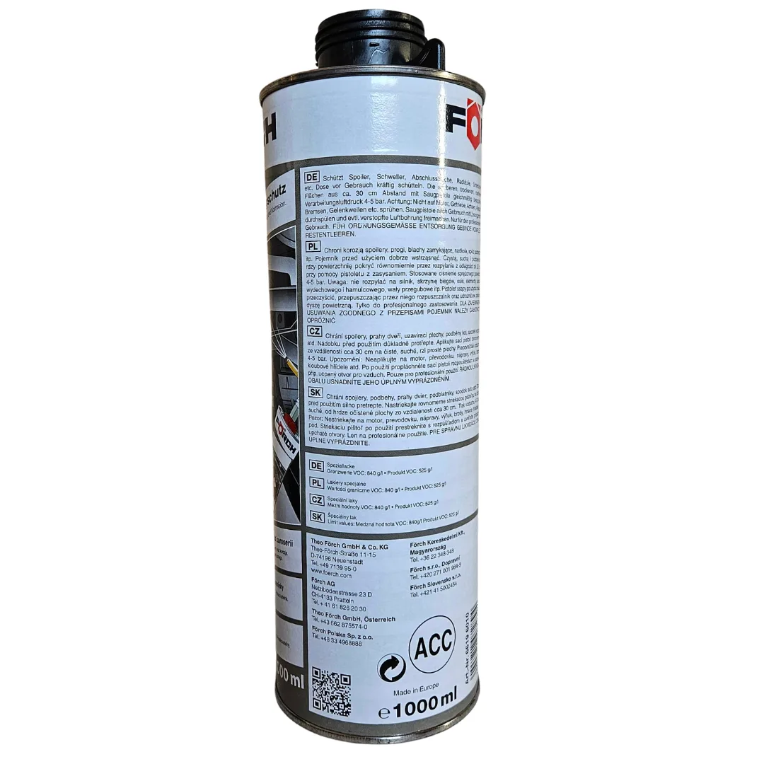 Masa do podwozia czarna FORCH 1L L260