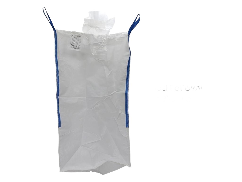 Big Bag 1000 kg TEGER z wkładem foliowym, 95×95×165 cm, 4 uchwyty, lej zasypowy i spustowy, dół zamknięty, tasiemki do zawiązania