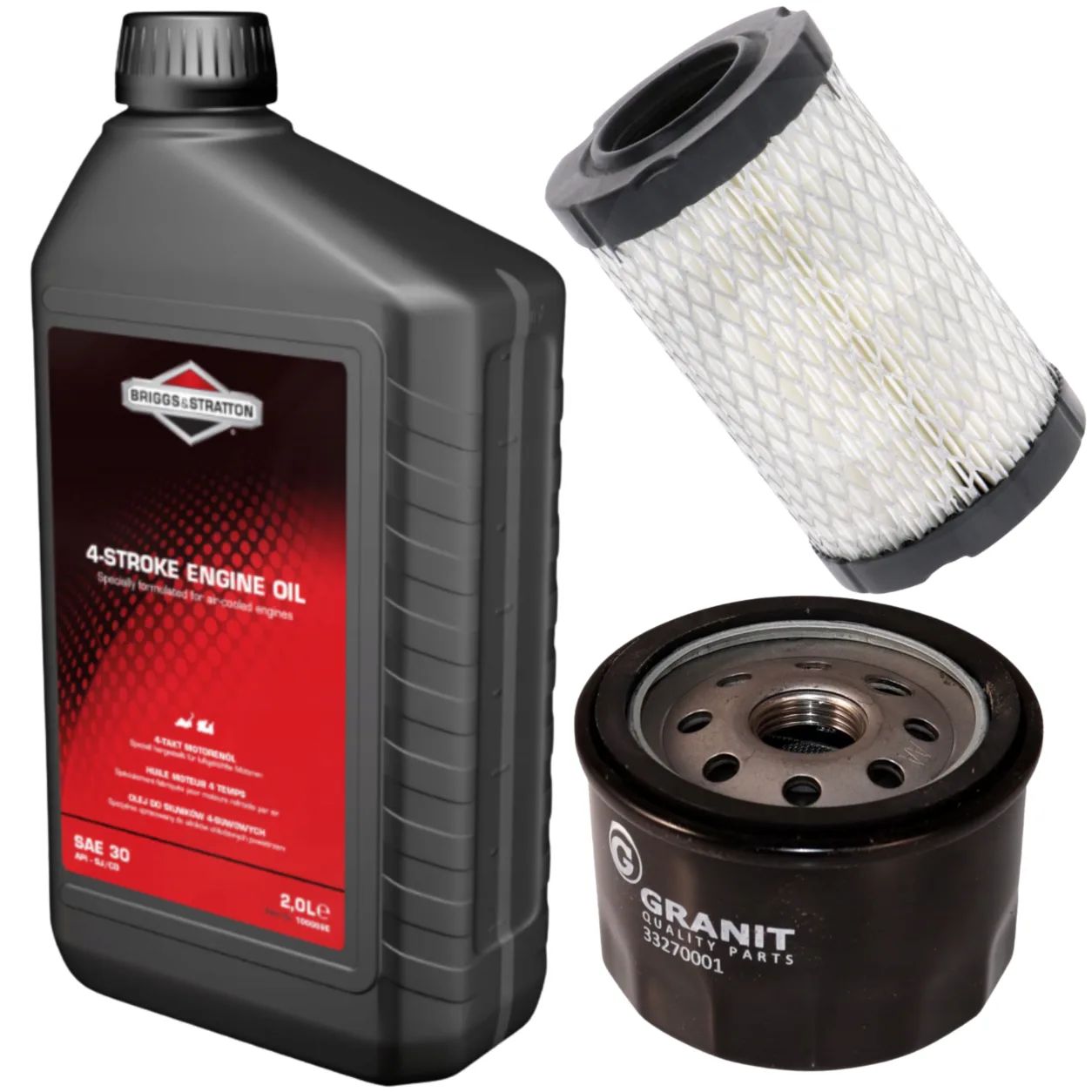 FILTR POWIETRZA BRIGGS STRATTON 796031 FILTR OLEJU 492932S OLEJ 2L ZESTAW