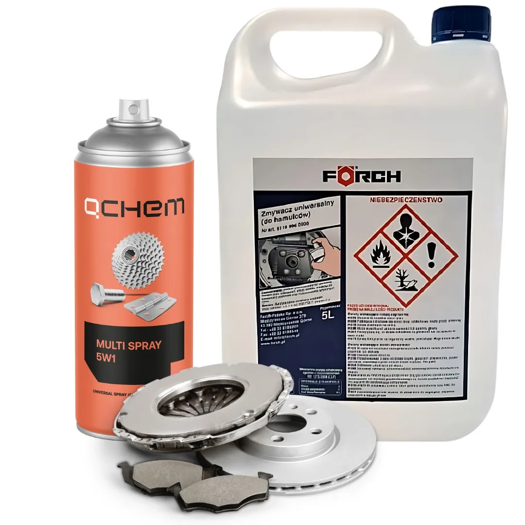 MULTI SPRAY 5W1 400ML + FORCH ZMYWACZ UNIWERSALNY DO HAMULCÓW 5L ZESTAW