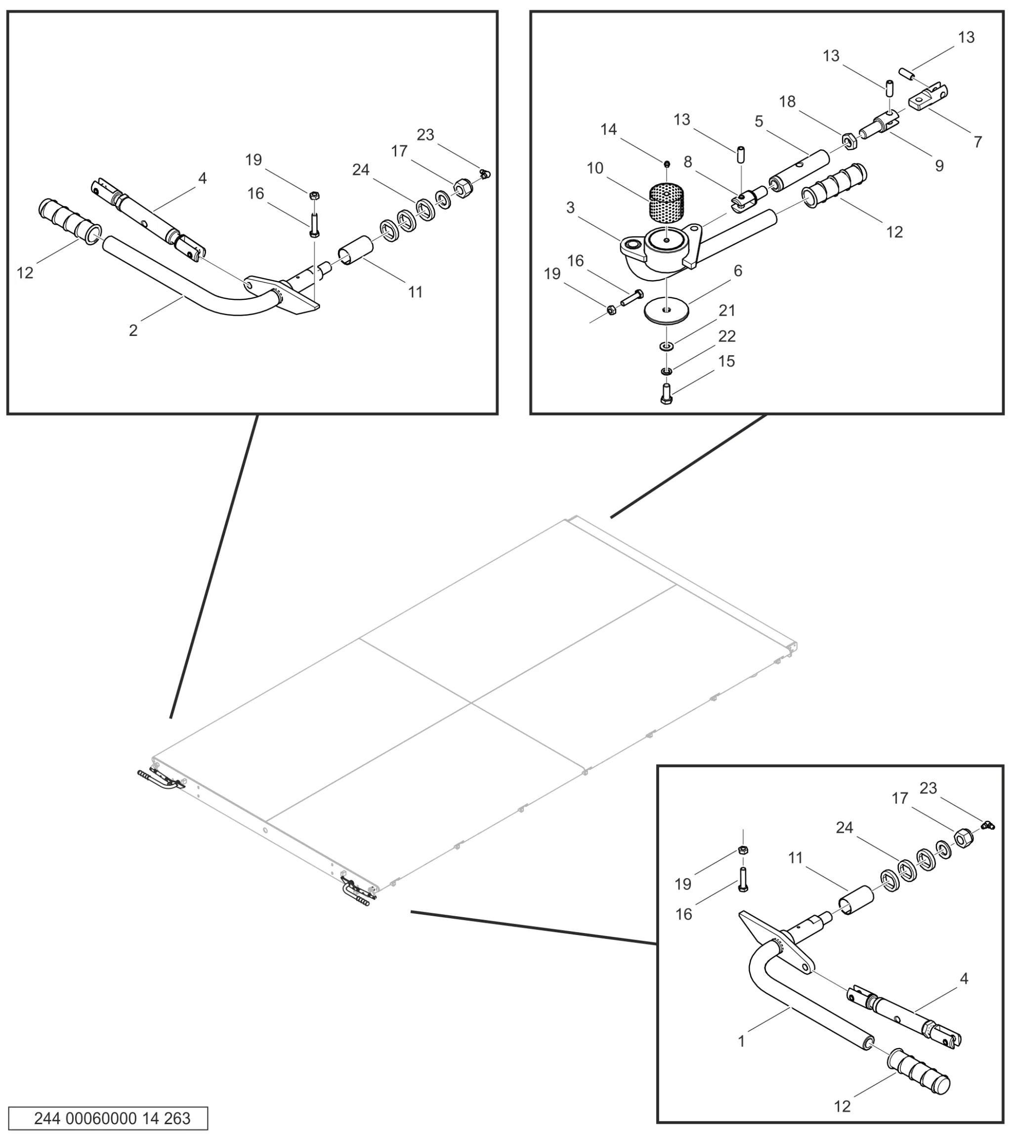 Dźwignia przednia prawa ryglowania burty PRONAR