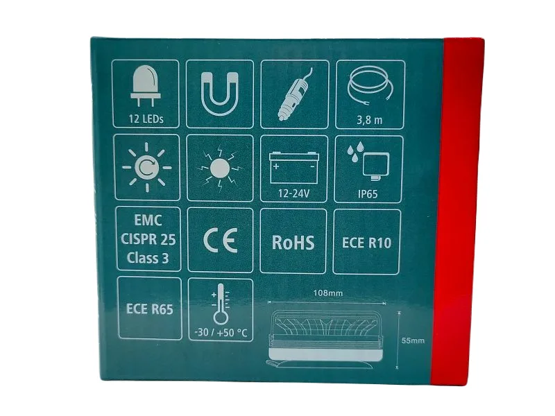 Lampa ostrzegawcza led na magnes - Granit | zdjęcie 4 z 4 | 1596 | Motofarma.pl