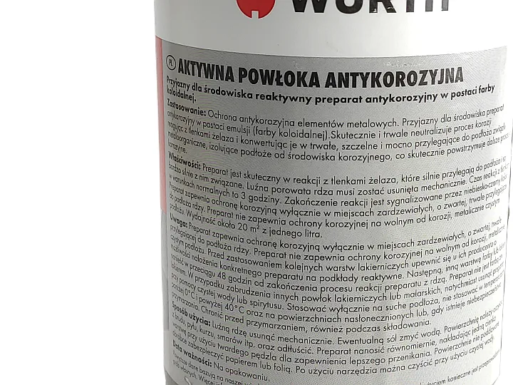6x AKTYWNA POWŁOKA ANTYKOROZYJNA NA RDZĘ WURTH 1L ZESTAW
