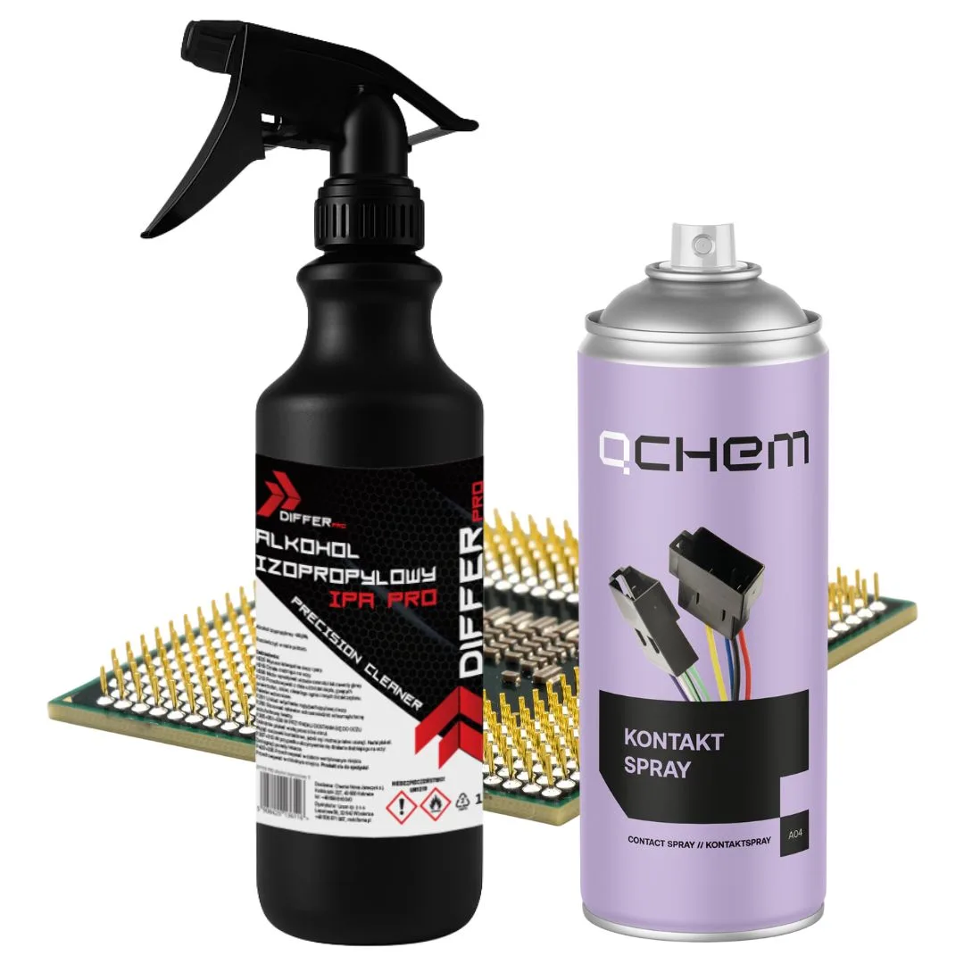 Alkohol izopropylowy IPA Cleaner 1L + Kontakt spray 400ml ZESTAW