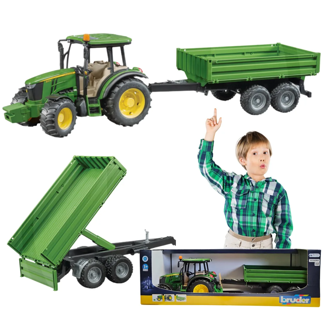 ZABAWKA  JOHN DEERE Z PRZYCZEPKA - Bruder | zdjęcie 1 z 4 | 1126 | Motofarma.pl