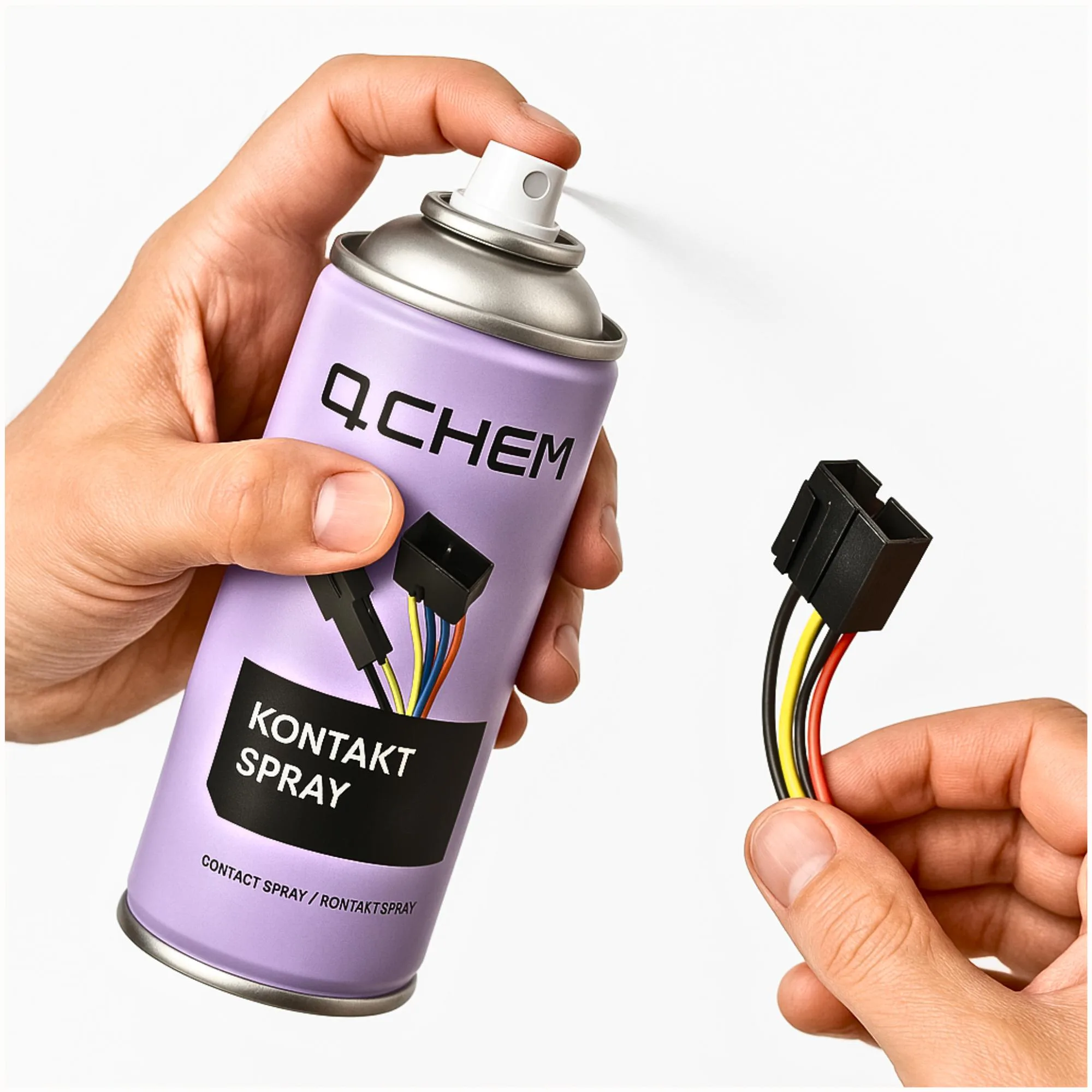 Kontakt Spray QCHEM 400ml – Preparat do styków elektrycznych i elektroniki | zdjęcie 1 z 3 | 47742 | Motofarma.pl