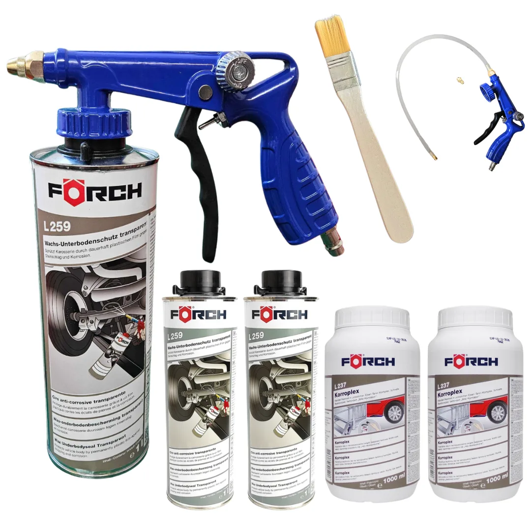 Zestaw konserwacyjny FORCH – 3x Wosk L259 + Farba L237 + pistolet i pędzelek | zdjęcie 1 z 5 | WC-6212 | Motofarma.pl