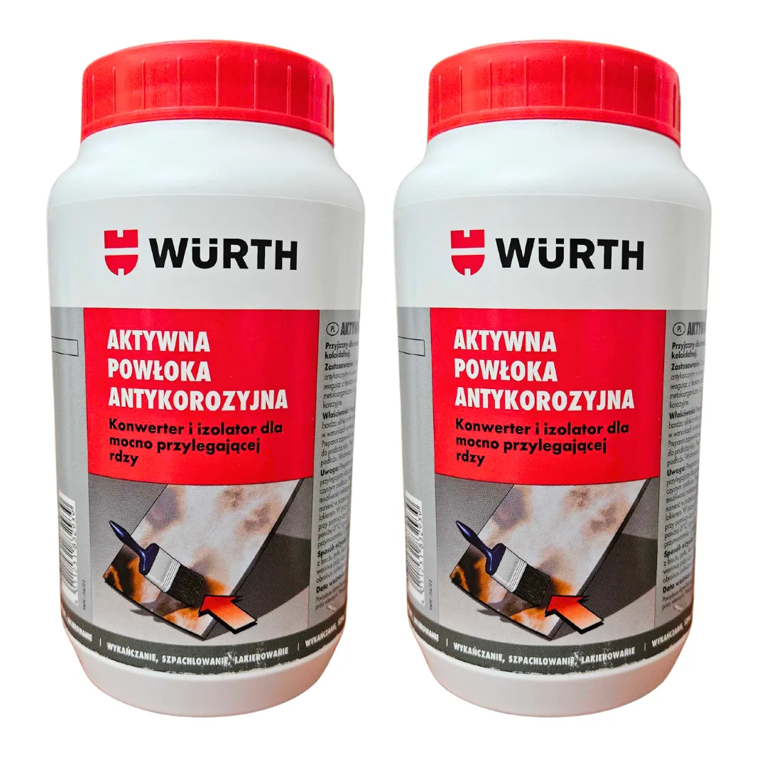 AKTYWNA POWŁOKA ANTYKOROZYJNA NA RDZĘ WURTH 1L ZESTAW 2 szt. - Würth | zdjęcie 1 z 5 | WC-3630 | Motofarma.pl