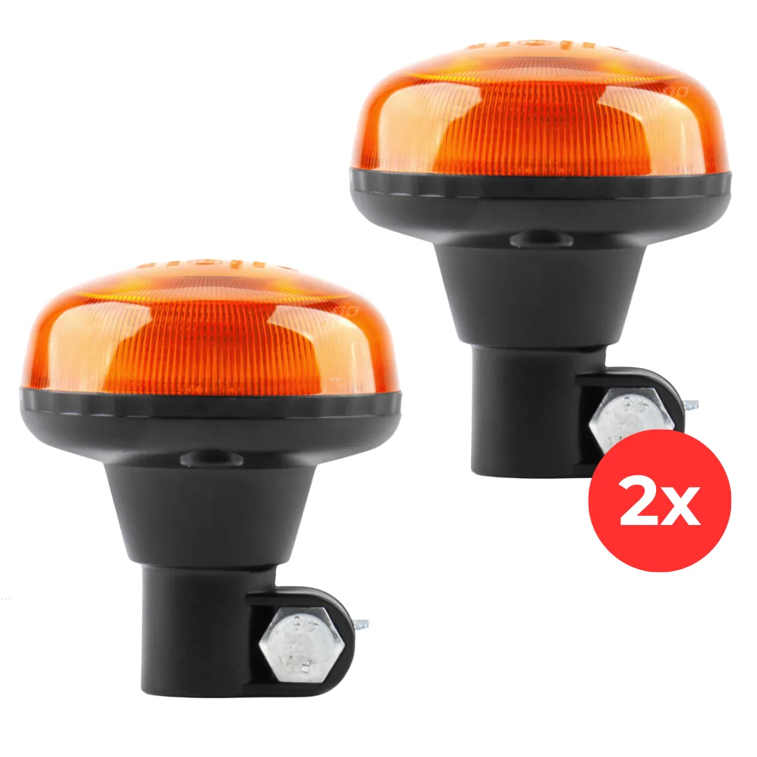 2x Lampa ostrzegawcza mini kogut 18 LED R65 R10 12-24V ZESTAW