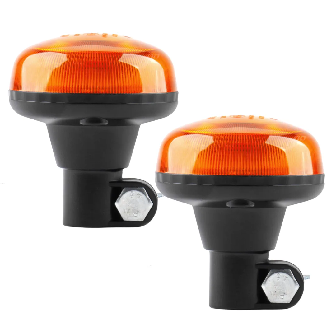 2x Lampa ostrzegawcza mini kogut 18 LED R65 R10 12-24V ZESTAW