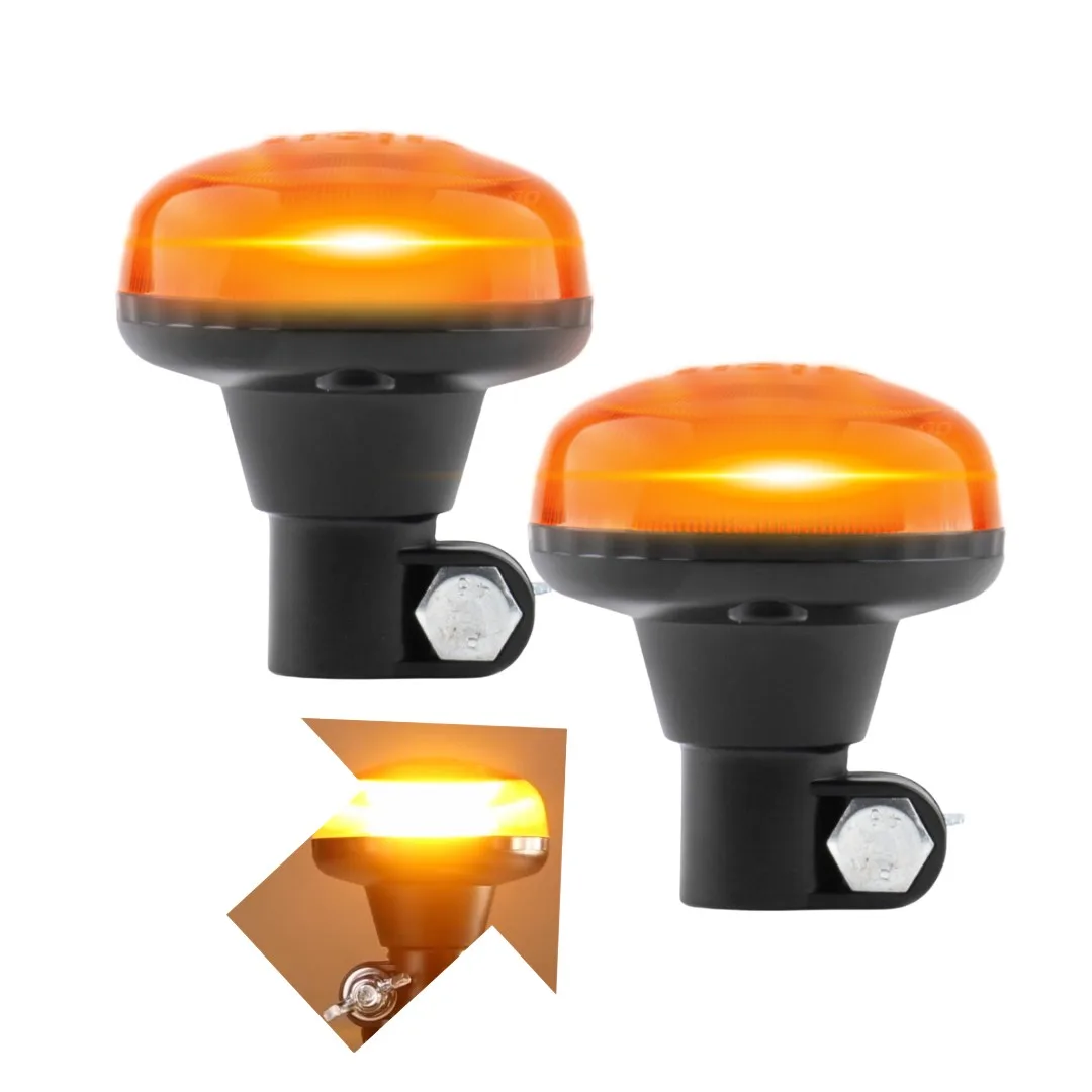 2x Lampa ostrzegawcza mini kogut 18 LED R65 R10 12-24V ZESTAW