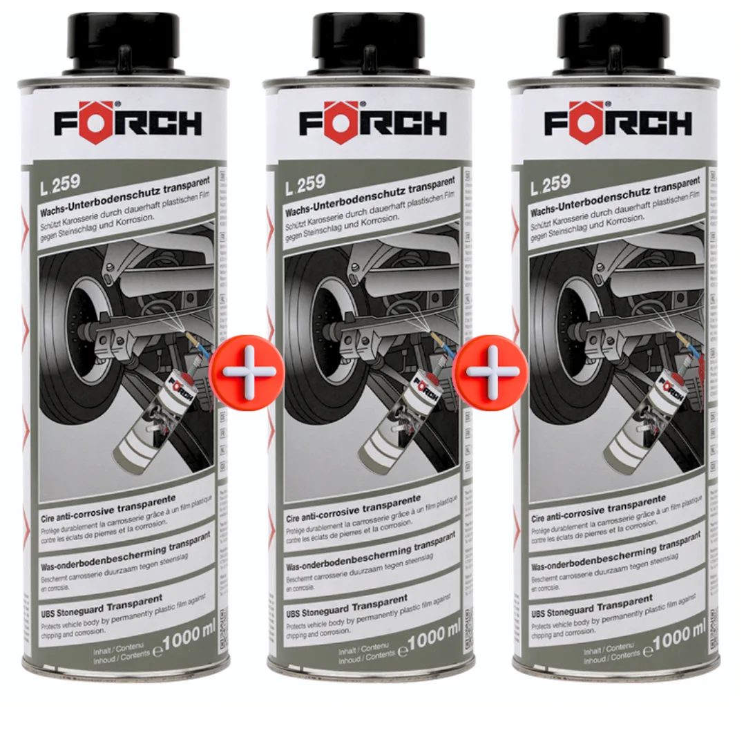 3x FORCH L259 Wosk do konserwacji podwozia 1L ZESTAW | zdjęcie 1 z 4 | 41113_3 | Motofarma.pl