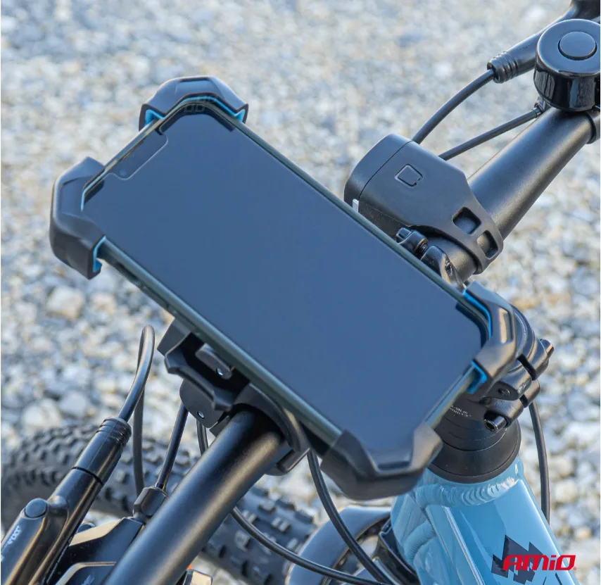 Uchwyt do telefonu na rower motocykl skuter hulajnogę obrotowy 360° - Amio | zdjęcie 8 z 10 | A04146 | Motofarma.pl