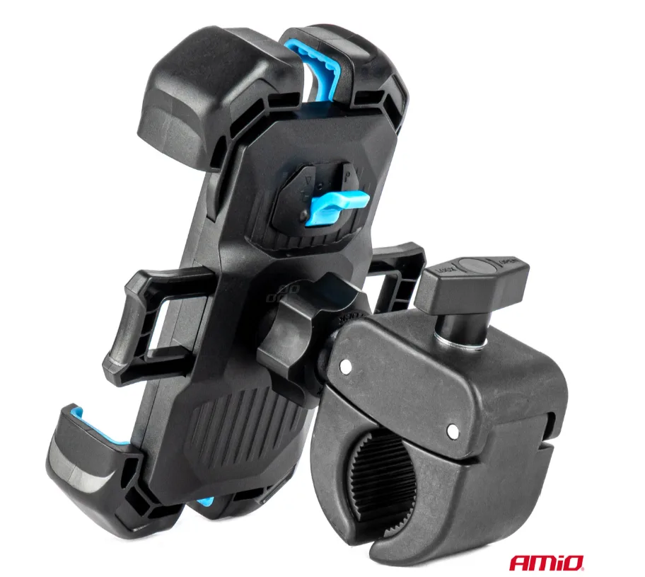 Uchwyt do telefonu na rower motocykl skuter hulajnogę obrotowy 360° - Amio | zdjęcie 3 z 10 | A04146 | Motofarma.pl