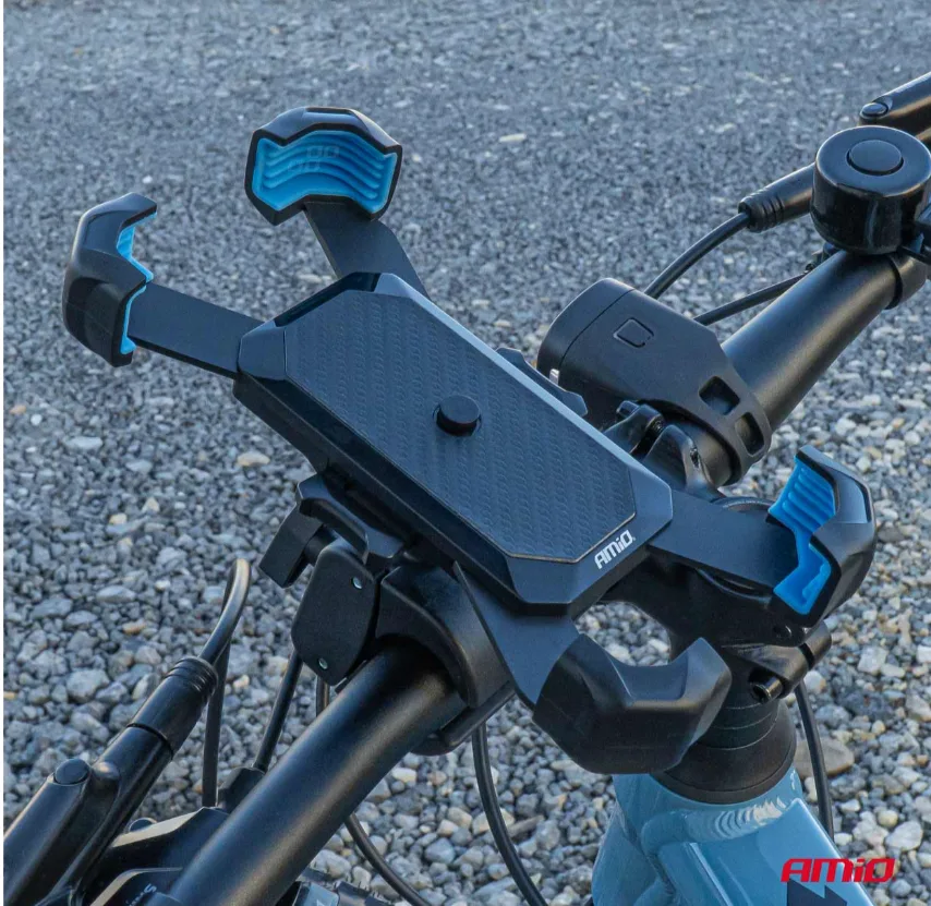 Uchwyt do telefonu na rower motocykl skuter hulajnogę obrotowy 360° - Amio | zdjęcie 6 z 10 | A04146 | Motofarma.pl