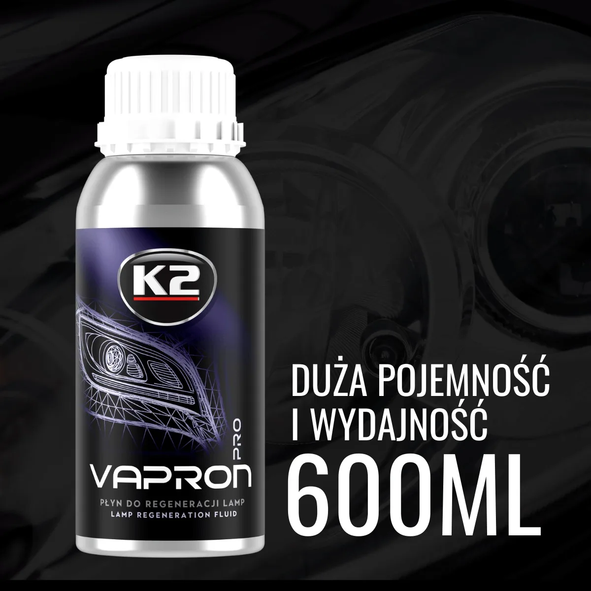 K2 VAPRON REFILL 600ml ZESTAW MIKROFIBRA + RĘKAWICZKI | zdjęcie 3 z 6 | WC-3684 | Motofarma.pl
