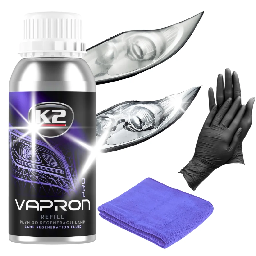 K2 VAPRON REFILL 600ml ZESTAW MIKROFIBRA + RĘKAWICZKI