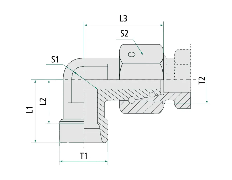 Kolanko hydrauliczne AB M18-M18